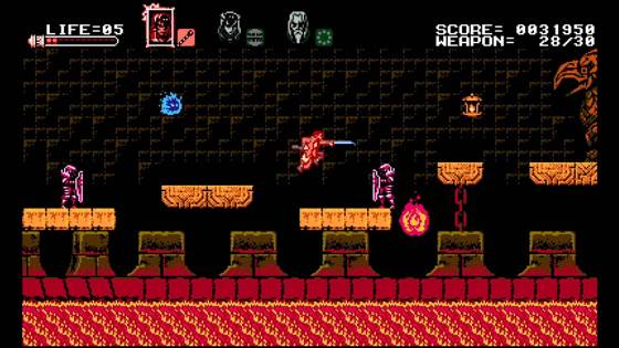 Screenshot of Bloodstained: Curse of the Moon from RAWG