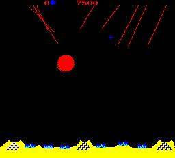 Screenshot of Missile Command (1980) from RAWG