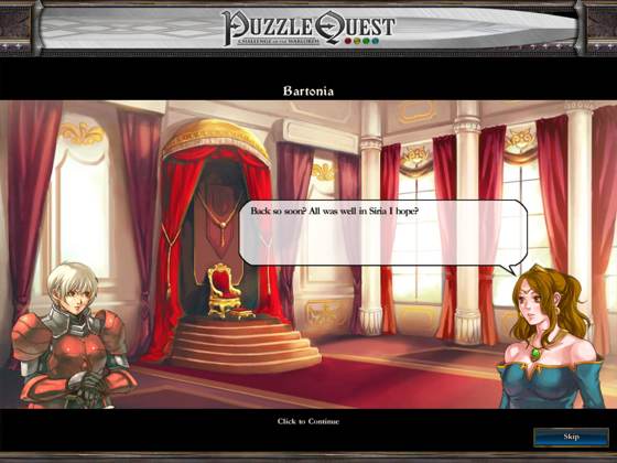 Screenshot of Puzzle Quest: Challenge of the Warlords from RAWG