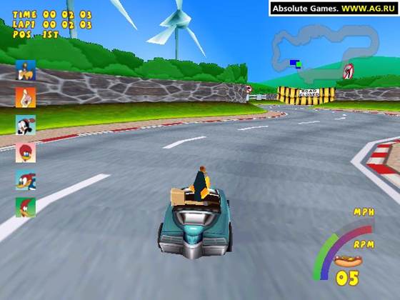 Screenshot of Woody Woodpecker Racing from RAWG